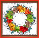 Lg. Leaf Wreath Card